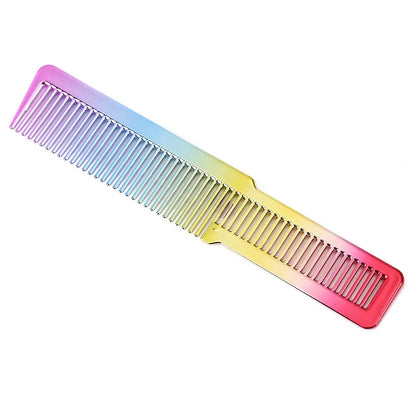 Salon Professional Electroplated Comb Barber Comb Stylist Styling Tool Accessories Salon Anti-static Hair Cut Comb E