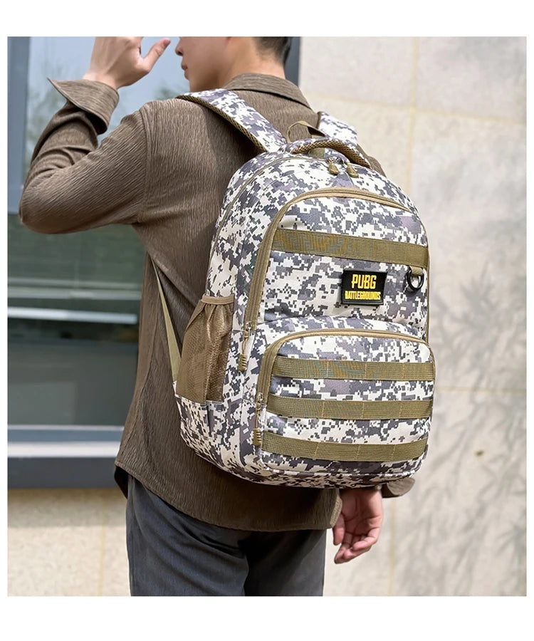 Camouflage Tactical Backpack for Men Large Capacity Outdoor PUBG Style Waterproof Travel School Bag Multifunctional for Daily Us
