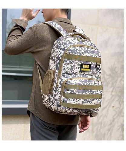 Camouflage Tactical Backpack for Men Large Capacity Outdoor PUBG Style Waterproof Travel School Bag Multifunctional for Daily Us