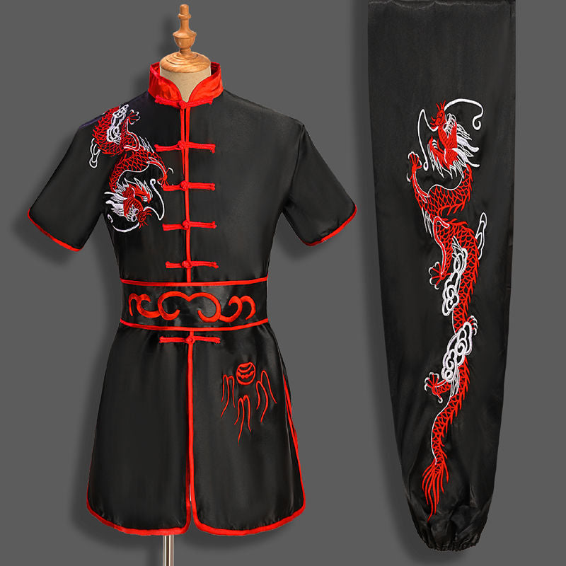 Men Women Chinese Traditional Dragon Wushu Uniform Kung Fu Clothing Set Martial Arts Uniform Tai Chi Kleding Taoist Shaolin Badiee Stylez
