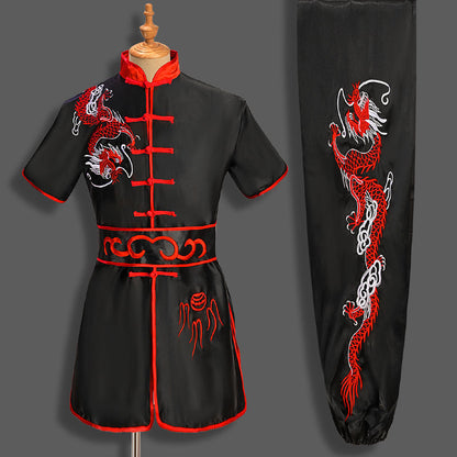 Men Women Chinese Traditional Dragon Wushu Uniform Kung Fu Clothing Set Martial Arts Uniform Tai Chi Kleding Taoist Shaolin Badiee Stylez