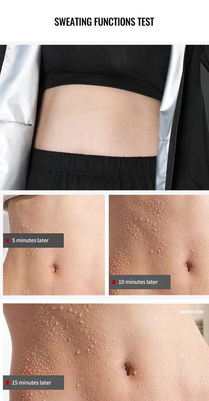 New Sauna Suit Women Plus Size Gym Clothing Sets for Sweating Weight Loss Female Sports Active Wear Slimming Tracksuit Women Badiee Stylez