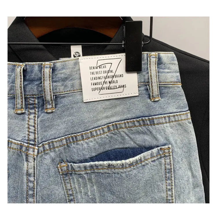 Summer 2023 New Luxury Men's Shorts Korean Style Streetwear Short Jeans with Designer Large Pockets Cargo Casual Denim Shorts