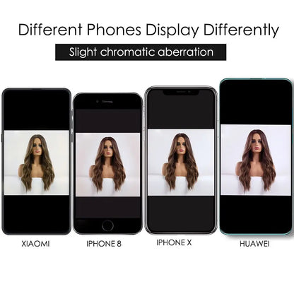 Honey Brown Synthetic Wig Short Wavy Wigs with Medium Part Bangs Cosplay Daily Lolita Curly Hair Wigs for Women Heat Resistant Badiee Stylez