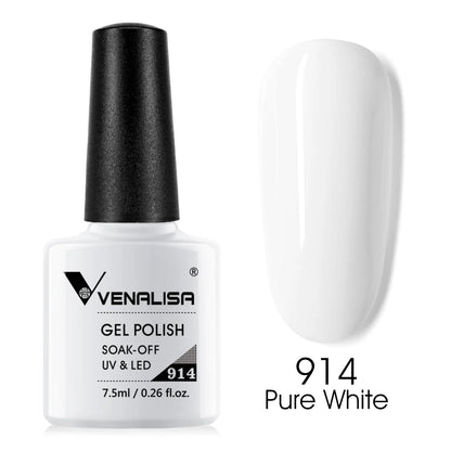 VENALISA Nail Gel Polish 7.5ml Super Glossy Glitter Gellack Great Coverage Soak Off UV LED Semi Permanent Beauty Nail Manicure 914