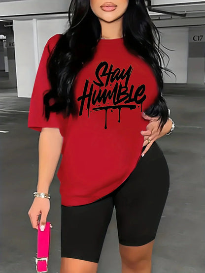 Summer Women's Letter Print Casual Neck Short Sleeved Female T-shirt Tops Tees Men Women 90s Black T-shirts Tops Badiee Stylez