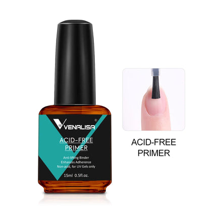 Venalisa 15ml Nail Prep Dehydrator Fast Dry Acid-Free Primer Bond Natural for Builder Jelly Gel Nail Gel Polish Color GelVarnish Primerbond