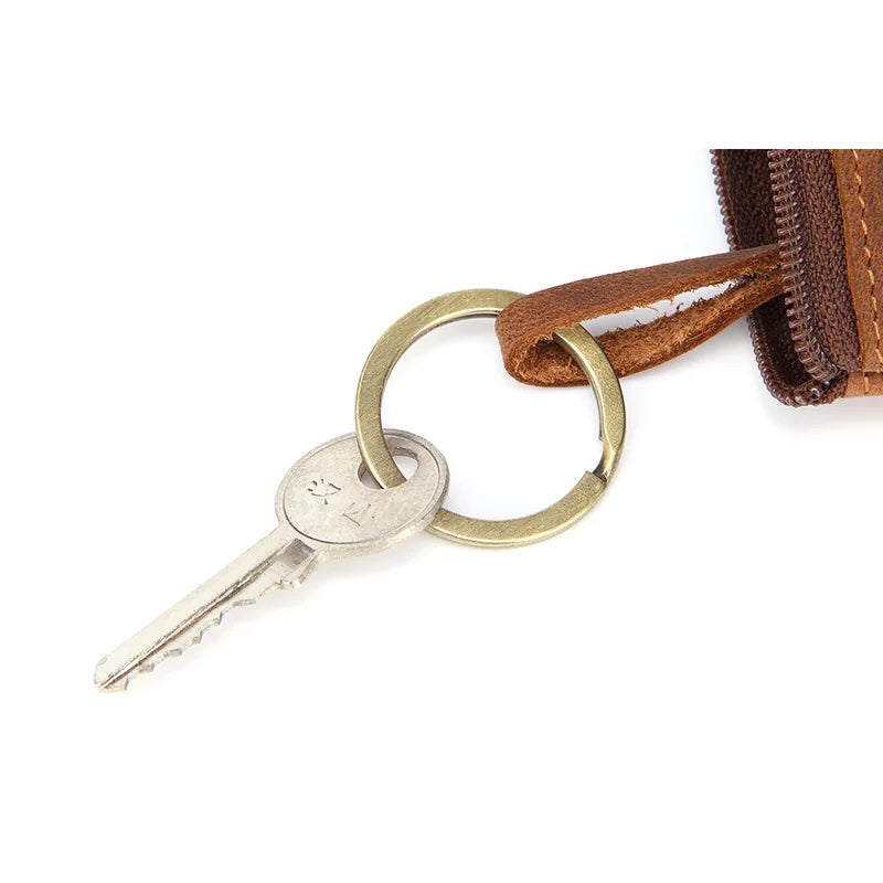 New Cow Leather Men's And Women's Change Vintage Coin Bag Headphone Purse Storage Mini Bag For Man And Woman