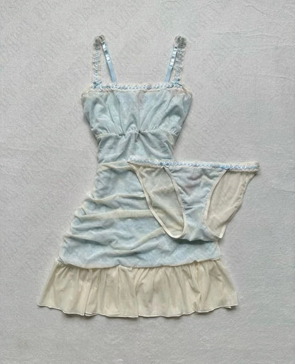 Sweet Y2K Woman Fashion Cute Clothing Dress Artsy Maiden Harajuku Sundress Aesthetic Chic Daily Fairy tale Classic Vintage Frock