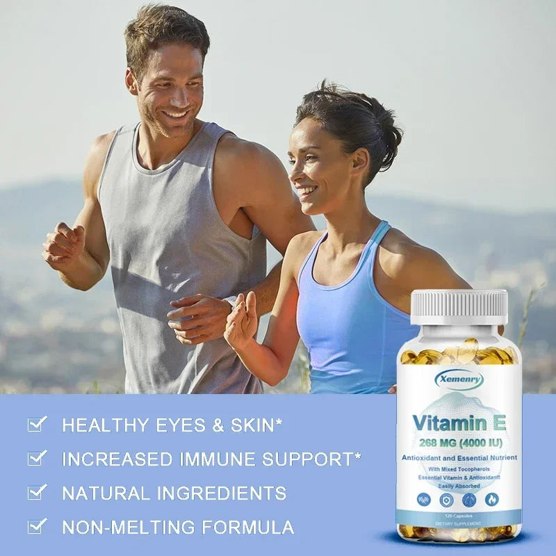 Vitamin E Capsules- Brightens Skin, Tightens Skin, Reduce Wrinkles, Anti-aging, Antioxidant