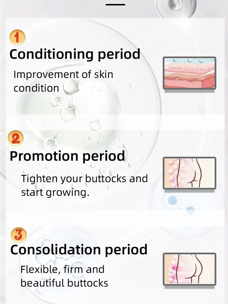 Sexy Hip Buttock Enlargement Hip Firm Essential Oil Cream Effective Hip Lift Up Butt Beauty Female Hips Tightening Massage Oils