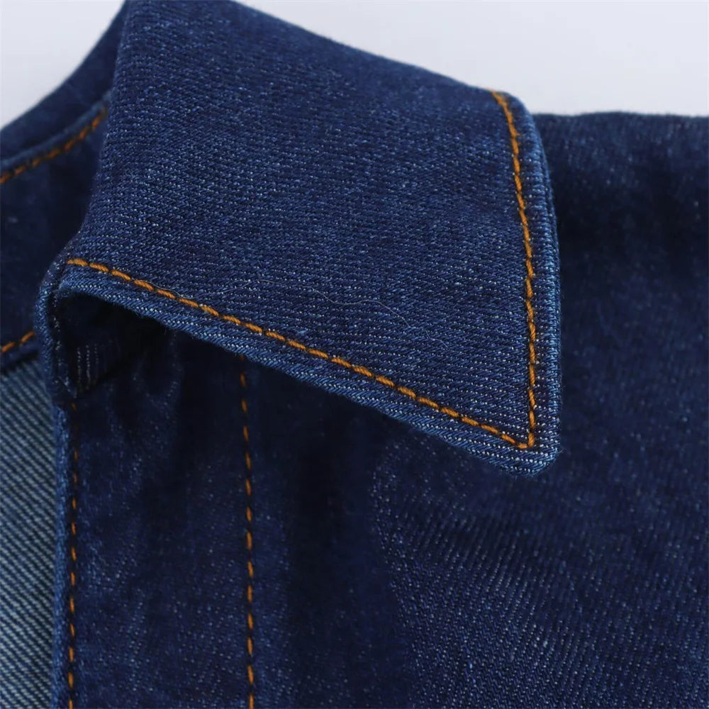 UNIZERA 2025 Women Denim Set Loose Fit Button Down Shirt With Wide Leg Pants Fashionable Casual Wear for Women