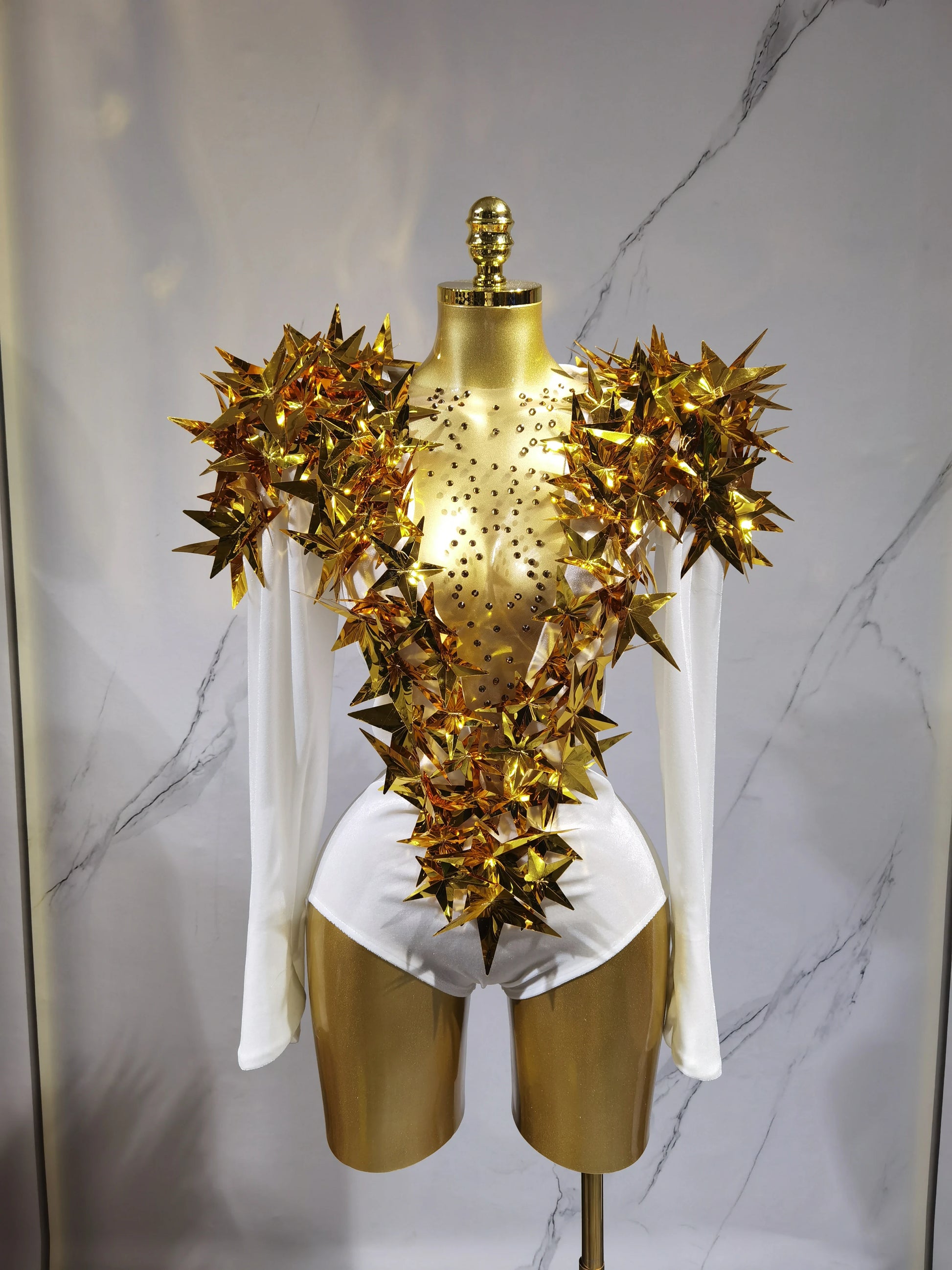 2025 New Shiny Black Rhinestone Velvet Long Sleeve Bodysuit Women Evening Party Club Gala Hosts NightClub Bar Stage Costumes