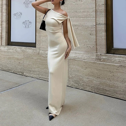 Candyhot Sexy Solid O-Neck Sleeveless Casual Fashion Dress Y2K Summer Slim Fit Piece Maxi Dress Evening Dresses Women's Clothing