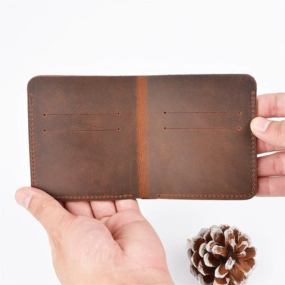 Genuine Leather Clutch Wallets Bifold Purse Vintage Crazy Horse Leather Men wallets Retro Coin Pocket Women Men Wallets