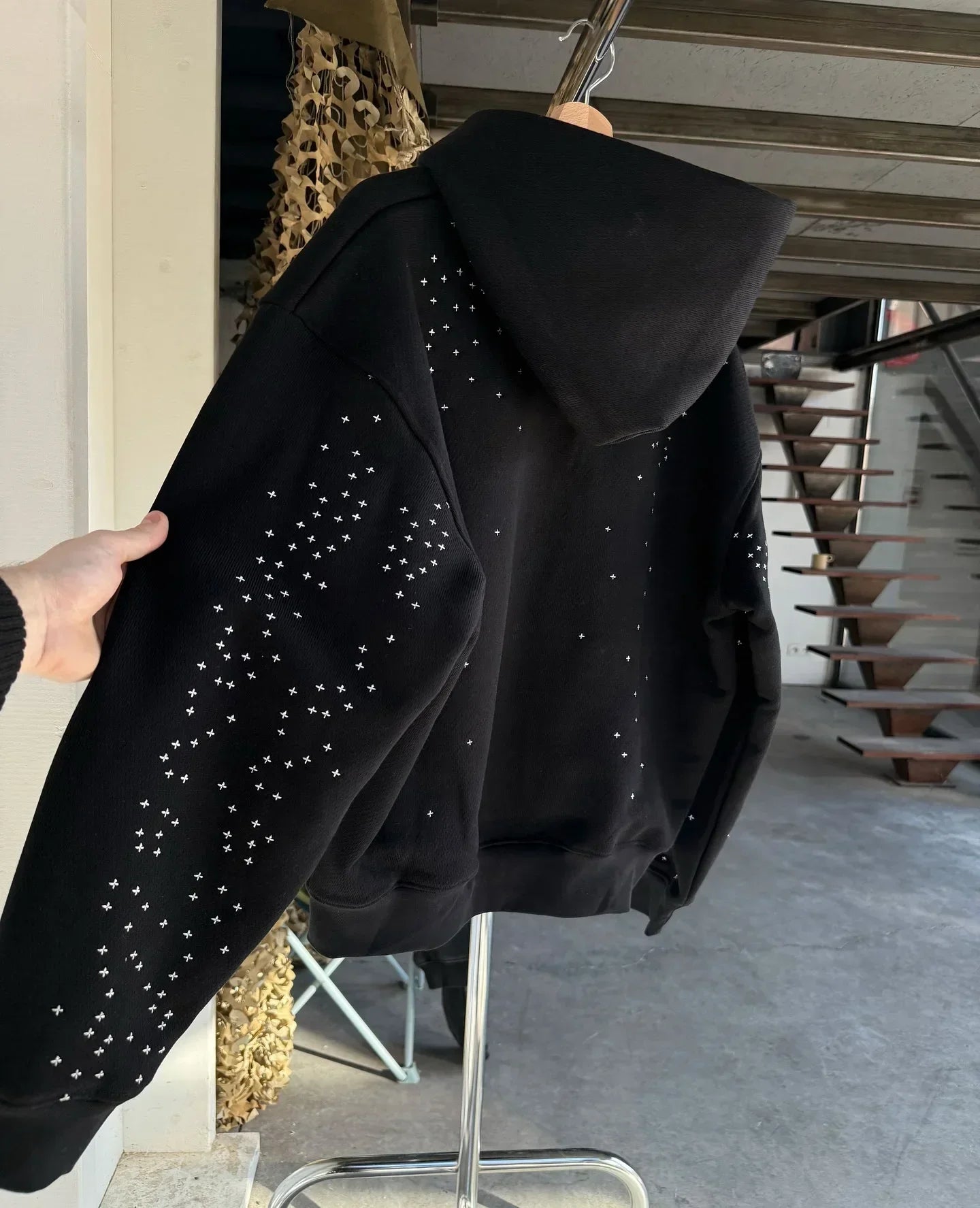 American Hip Hop Gothic Embroidery Oversize Fleece Zipper Hoodie Men's Y2K New Harajuku Punk Rock Couple Casual Joker Streetwear