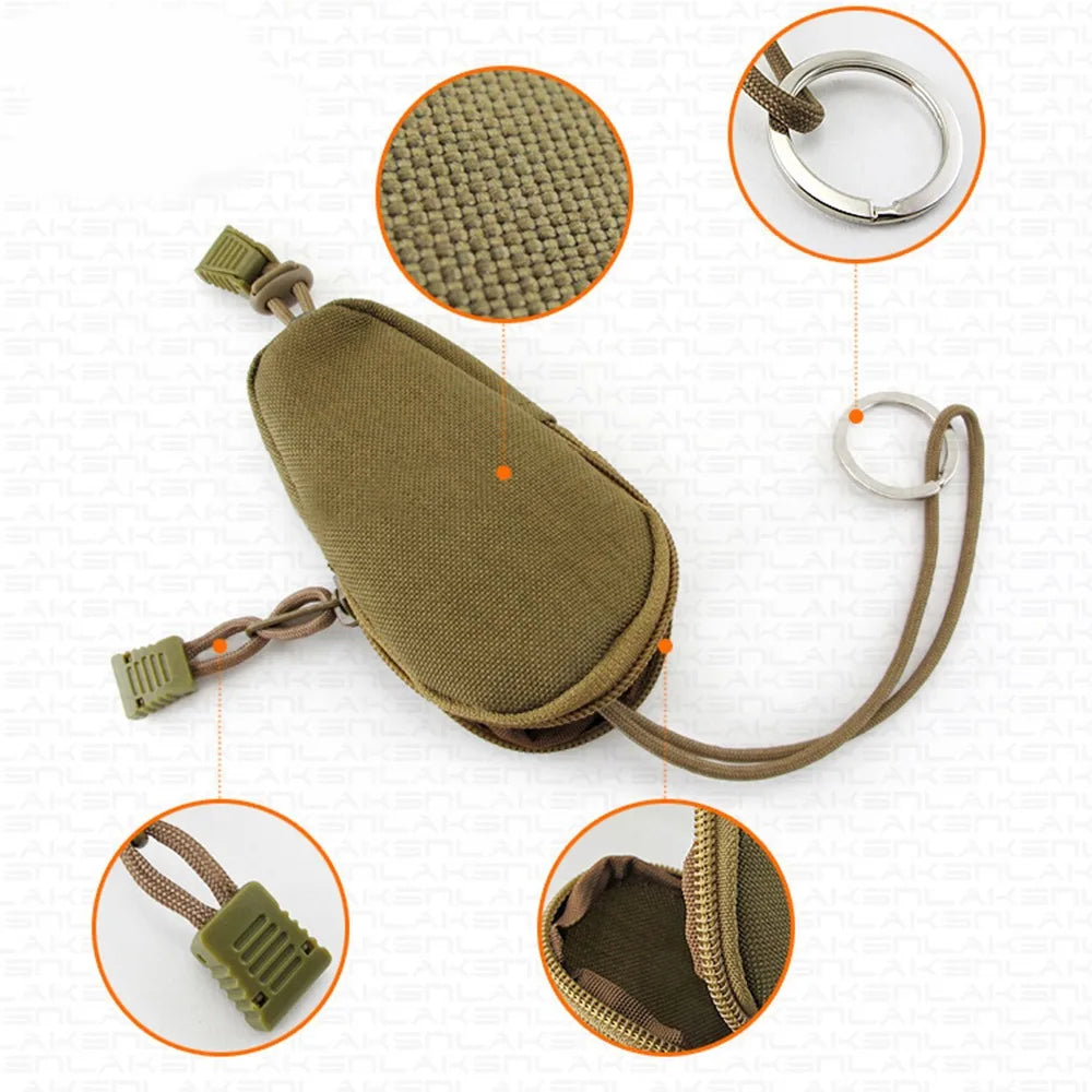 Practical Oxford Cloth Mini Key Holder Multipurpose Easy to Use Men Coin Purses Portable Mini Zipper Case Outdoor