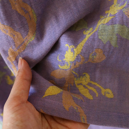 Women's Retro Long-sleeved Trousers Loungewear Set Yarn-dyed Double-sided Jacquard Thin Pajamas Round Neck Chinese Style Pijama