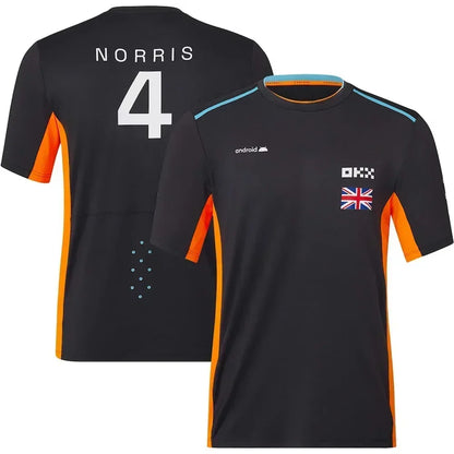 2025 New 4-81 F1 Racing Lando Norris T-shirt Racing Wear Outdoor Sports Adult and Women Training Wear Short Sleeves 1-DCRQZ140-15