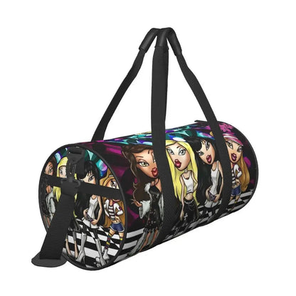Bratz Glitter Sparkle Gym Bag Weekend Sports Bags Gym Accessories Travel Pattern Handbag Retro Fitness Bag For Male Female Badiee Stylez