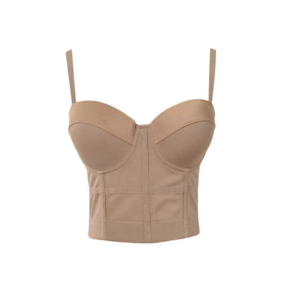 Women's tight bra, sexy fishbone Camisole, with integrated back shaping bra underwear