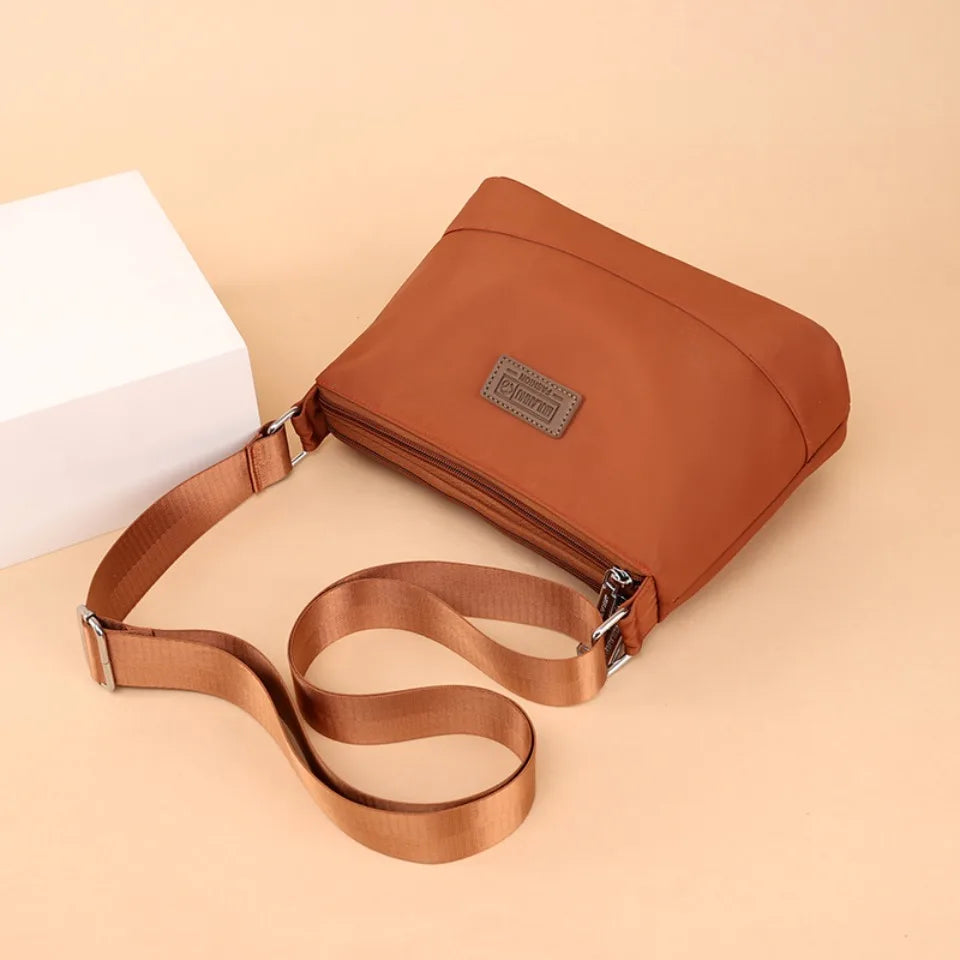 Waterproof Nylon Women Shoulder Bag Three Layers Handbag Ladies Crossbody Bags for Mother Girls Messenger Travel Daily Use Bags