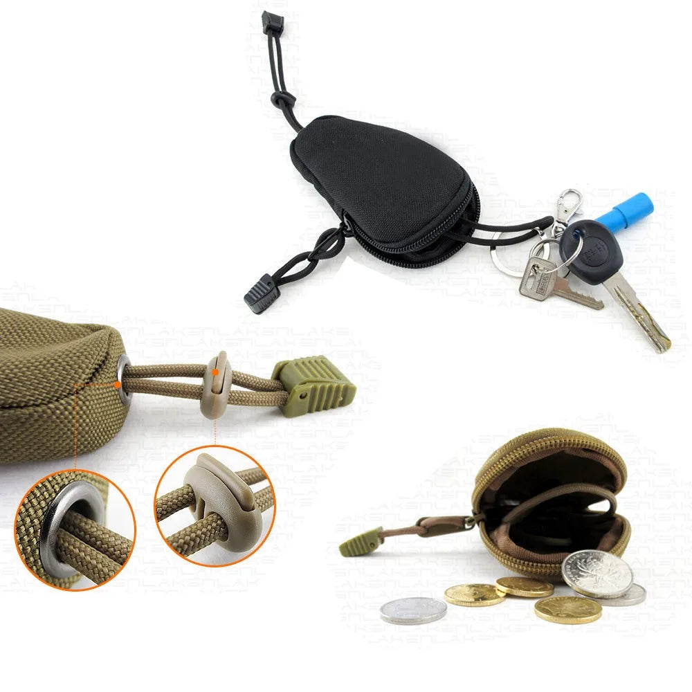 Practical Oxford Cloth Mini Key Holder Multipurpose Easy to Use Men Coin Purses Portable Mini Zipper Case Outdoor