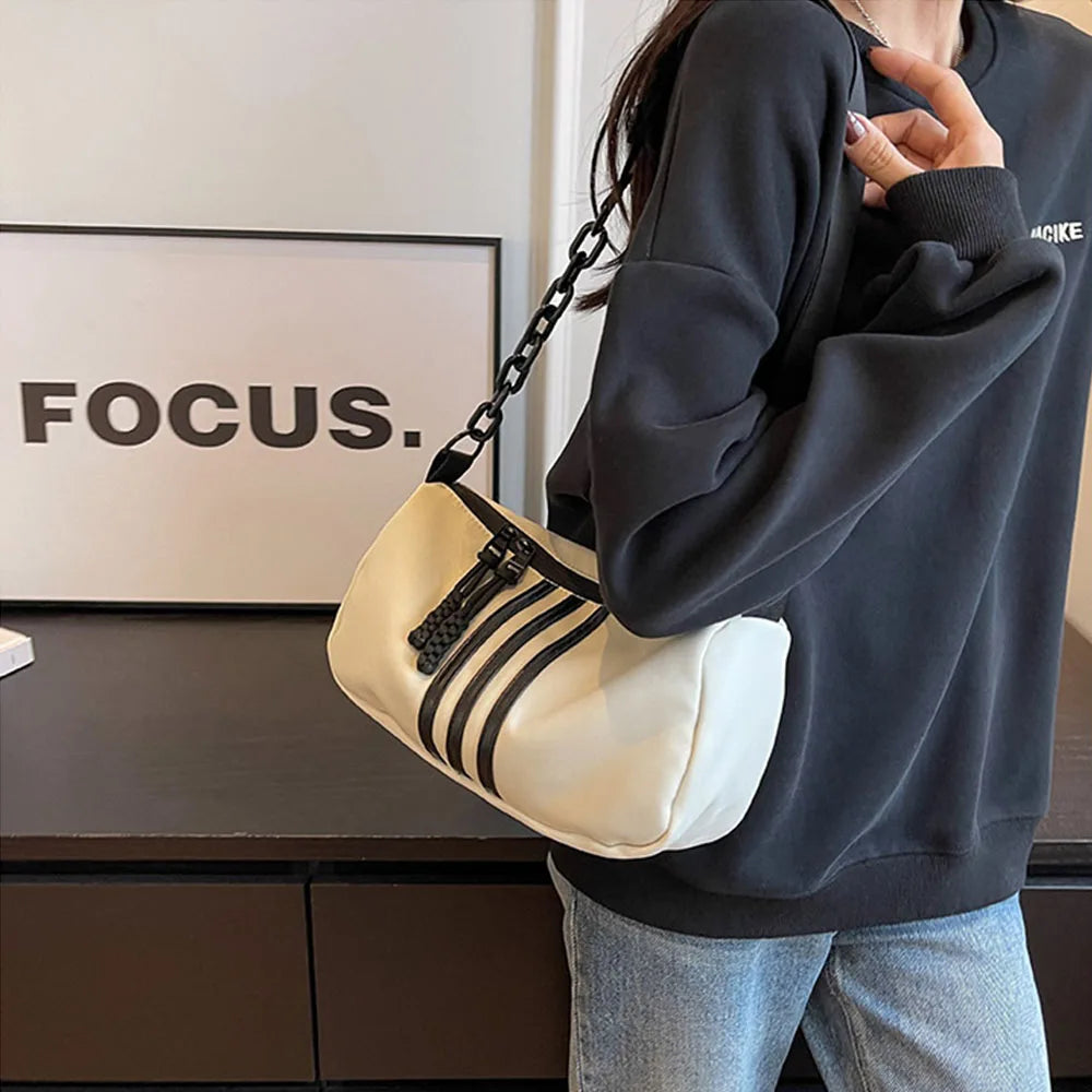 Fashion Crossbody Bag for Women Purse Oxford Tote Bag Fashion Chain Aesthetic Handbags Travel Bags