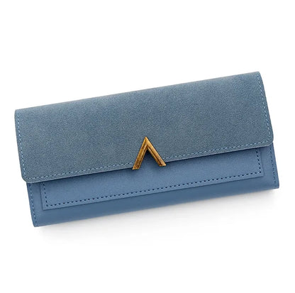 Long Purses For Women Wallet New Fashion Long Coin Purse Card Holder Small Ladies Wallet Female Hasp Mini Clutch billetera bolas blue CHINA