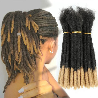 Kinky Straight Human Hair Dreadlocks Loc Extensions Wholesale Crochet Braids Peruvian Remy Hair Extensions 10 20 40 60 Strands Badiee Stylez