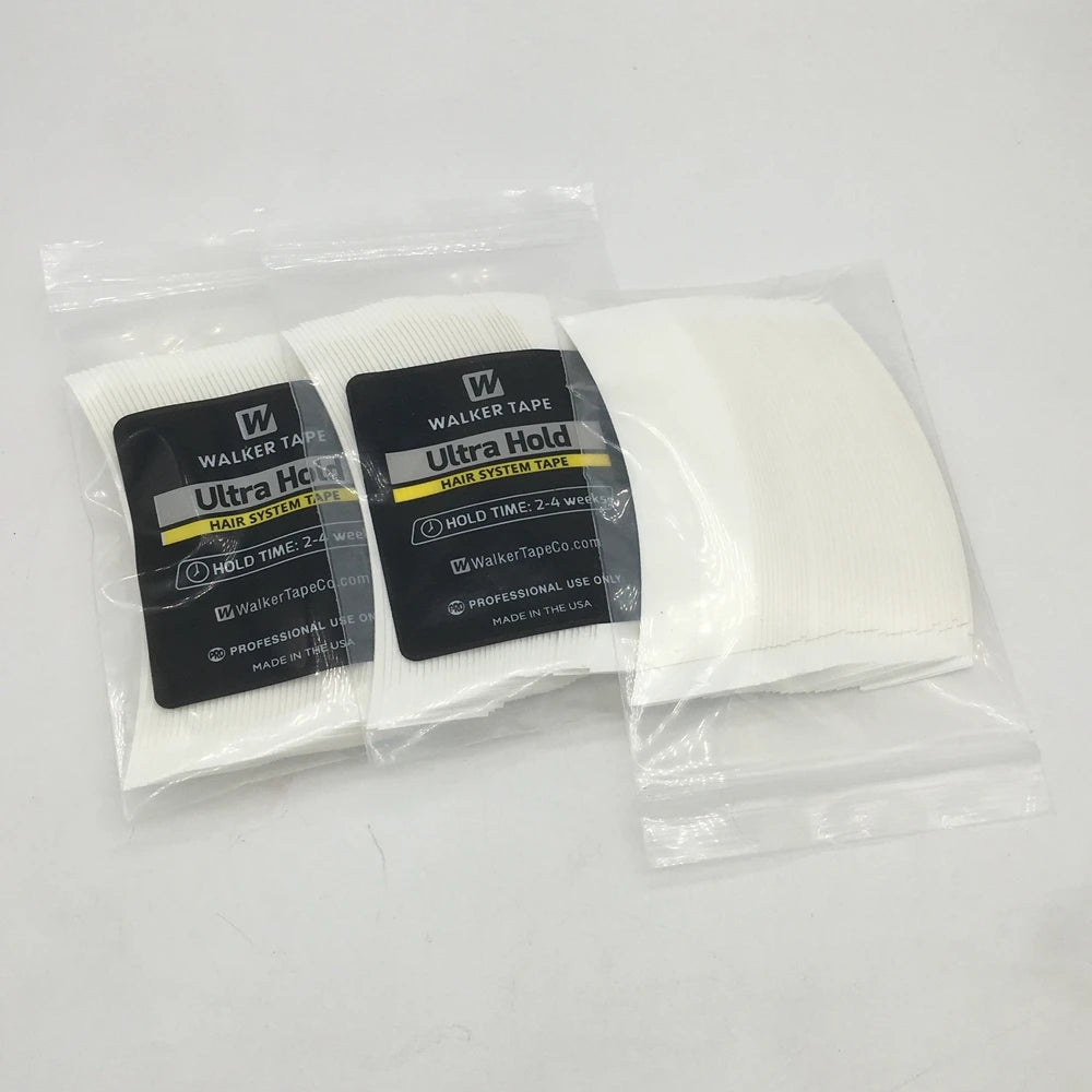 36/72/108 Pieces of White Super Shaped Lace Front Curved Double-sided Wig Adhesive