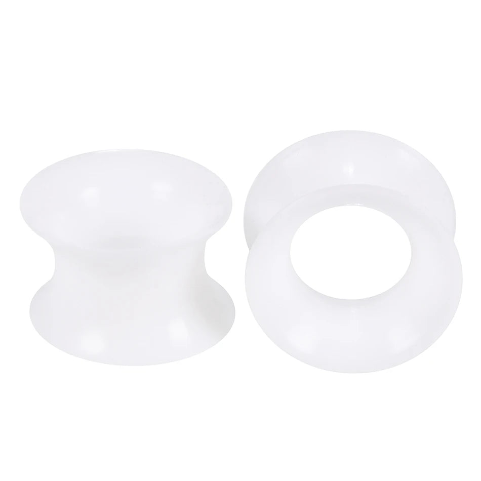3-38mm Big Size Hollow Silicone Flexible Double Flared Flesh Ear Tunnel Plugs Phimosis Stretcher Rings Gauge Expander Stretchers