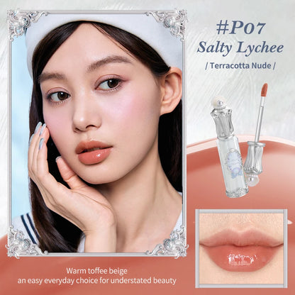 Flower Knows Shell's Jewel Collection Nourishing Lip Glaze P07 Salty Lychee