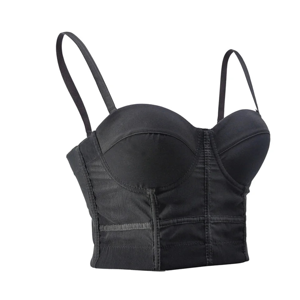 Women's tight bra, sexy fishbone Camisole, with integrated back shaping bra underwear