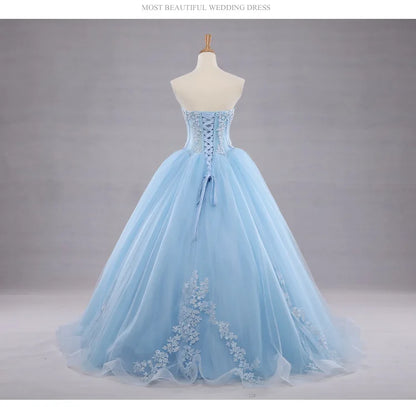 Strapless Wedding Dress 2025autumn New Style Elegant and Graceful Bride Slimming Palace Style Sexy Lace Puffy Dress Formal Dress Badiee Stylez