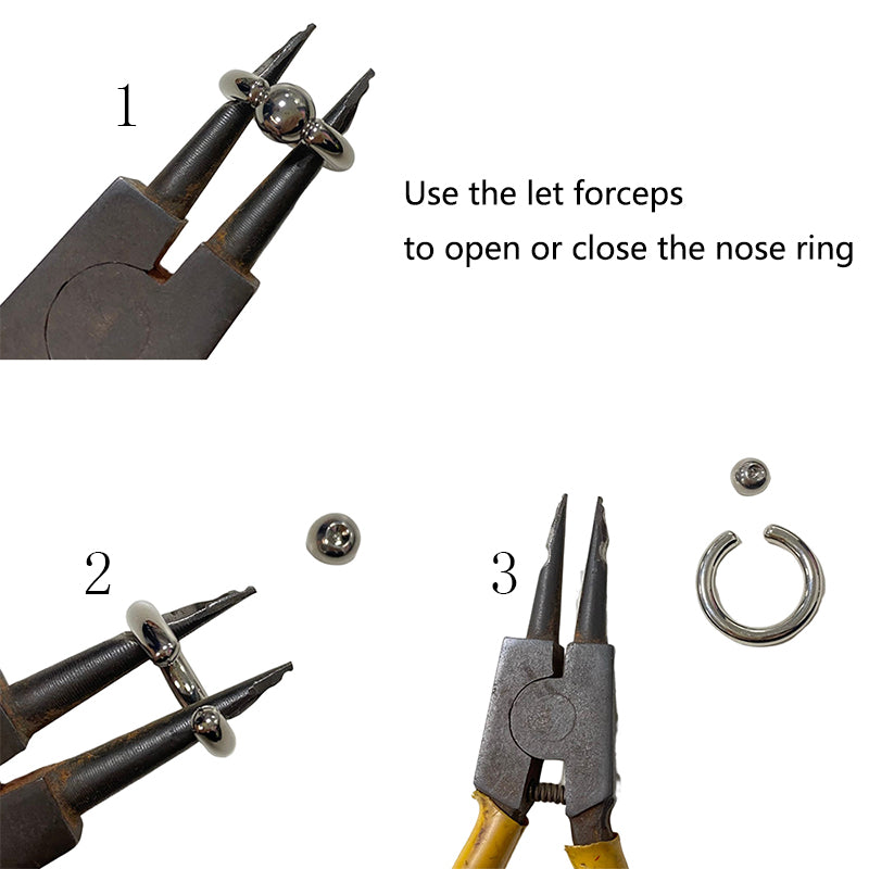 ASTM F136 Titanium Captive Bead Rings PIERC Nose Ring large size Earring 12G 2mm 3mm BCR Hoop Rings punk Piercing Body Jewelry