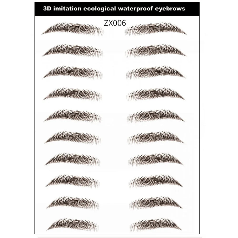 4D Hair-Like Eyebrow Stickers Waterproof Eyebrow Tattoo Water Transfer Eye Brow Enhancer Long Lasting Korean Cosmetics ACE685
