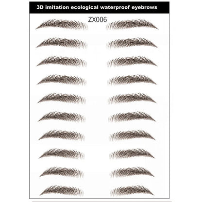 4D Hair-Like Eyebrow Stickers Waterproof Eyebrow Tattoo Water Transfer Eye Brow Enhancer Long Lasting Korean Cosmetics ACE685