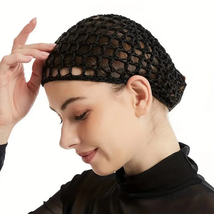 2/3PCS/LOT Hair Net Sleeping Cap Daily Use Breathable Mesh Crochet Hair Net Hair Care Cap Mesh Cap Dome Cap Turban Hat Badiee Stylez