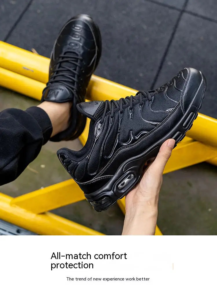 Sport Air Cushion Reflective Work Safety Boots Anti-smash Fashion Safety Shoes Steel Toe Sneaker Man Puncture Proof Work Shoes - Badiee Stylez