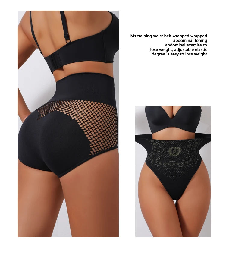 Flarixa 1/2/3Pcs Hollow Belly Control Shapewear Women Panties High Waist Double Layer Tummy Shaper Heart-shaped Hip Lift Pants Badiee Stylez