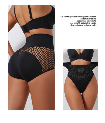Flarixa 1/2/3Pcs Hollow Belly Control Shapewear Women Panties High Waist Double Layer Tummy Shaper Heart-shaped Hip Lift Pants Badiee Stylez