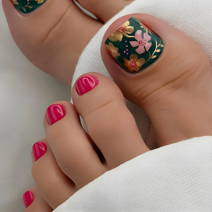24pcs Black False Toenails Solid Color Glossy Fake Toenails Wearable Full Cover Ins Square Press on Toenail Patch for Girl Women New10 CHINA
