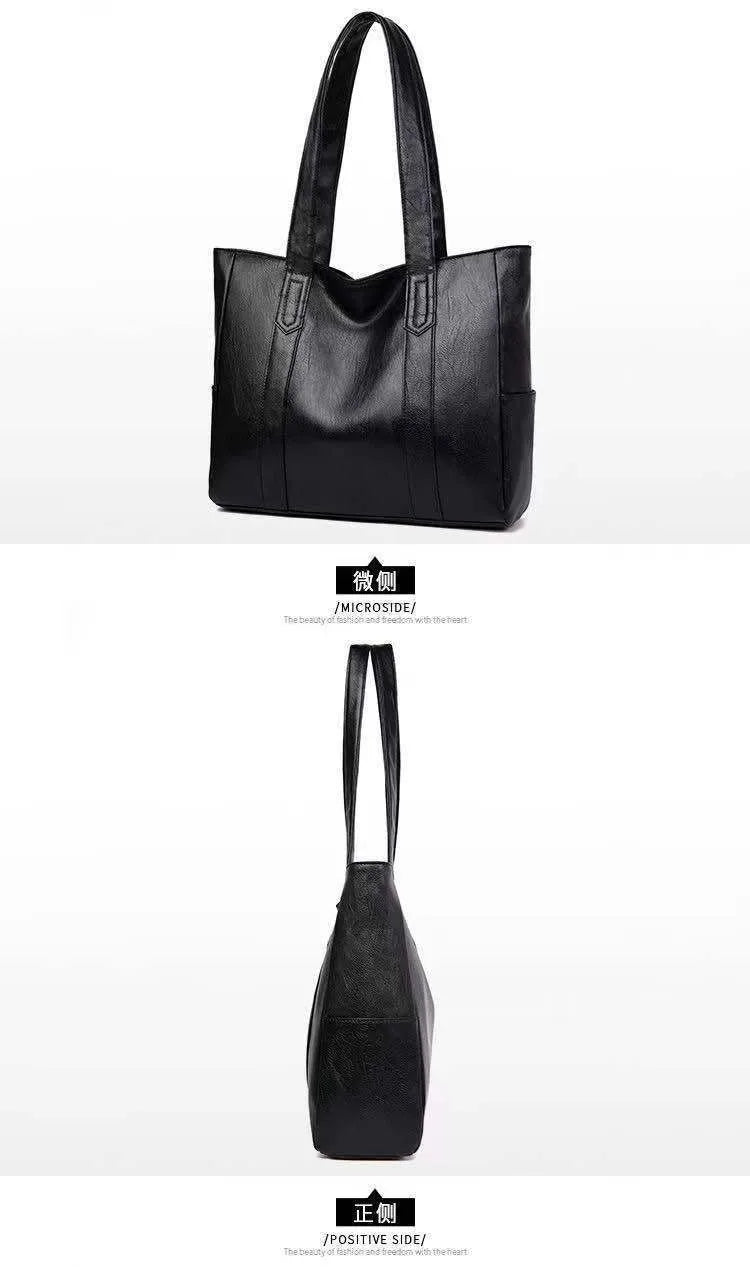 Vintage Large Capacity Tote Bag, Retro Vegan Shoulder Bag, Women's Casual Handbag For Commute ,Trendy Handbag with Soft Leather