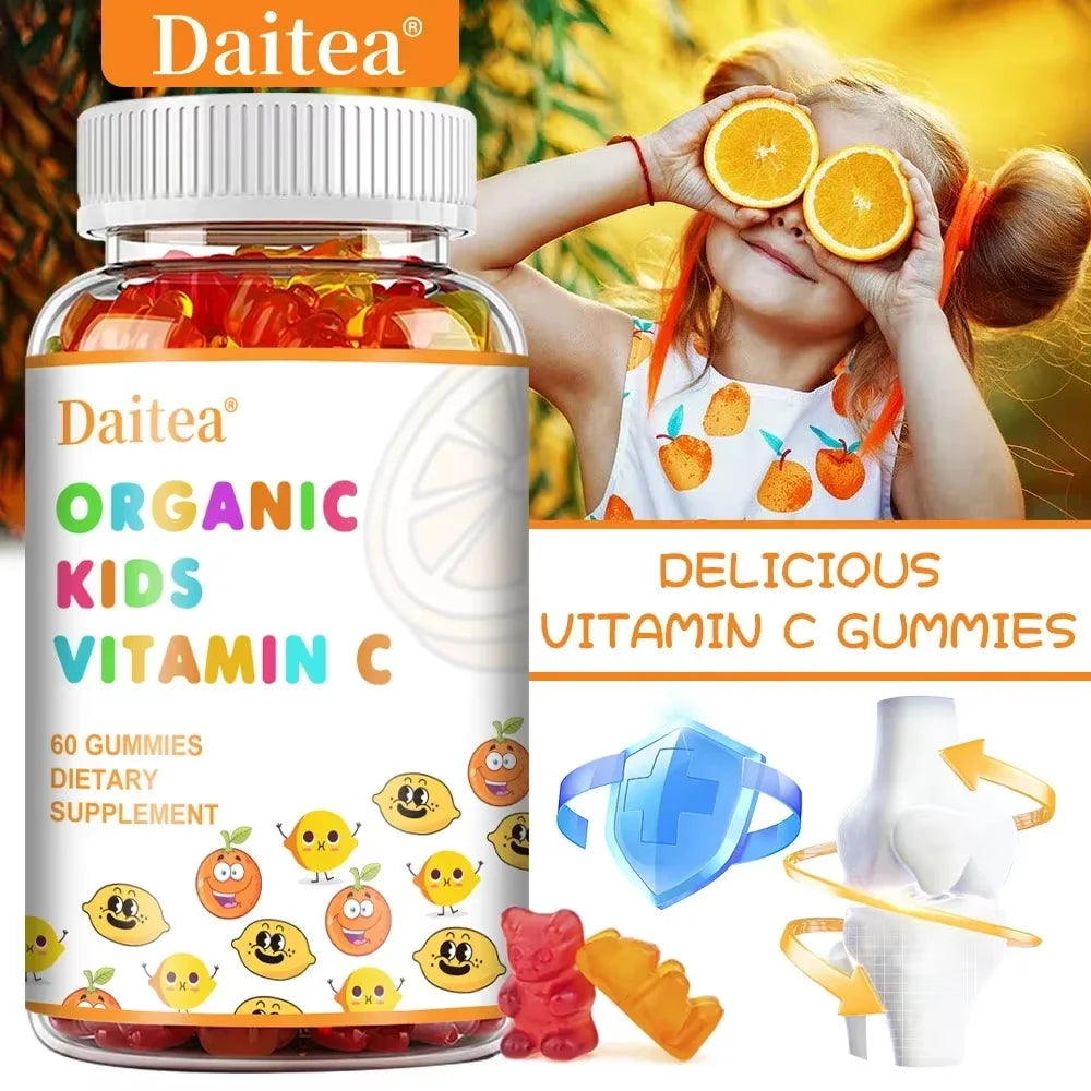 Organic Vitamin C supplement to support immune system and overall health, growth and development, zinc absorption