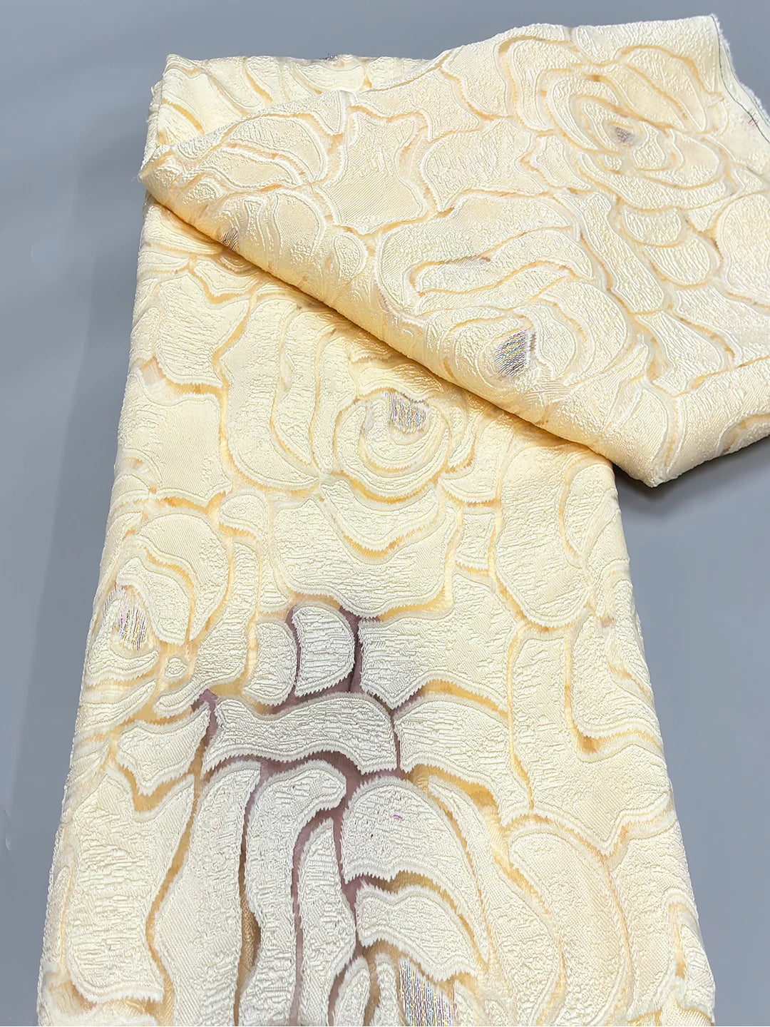 Latest French Brocade Jacquard Tulle Lace Fabric 2024High Quality African Gilding Satin Lace Fabric For Women Wedding Dress Sew 51093 5yard