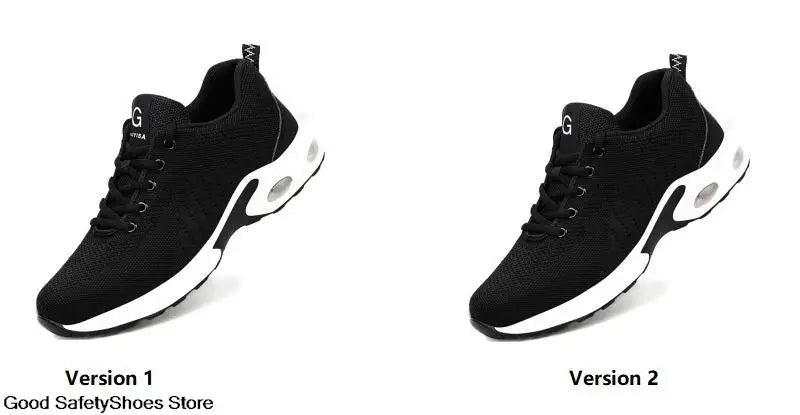 Steel Toe Safety Shoes Men Women Security Protection Work Shoes Lightweight Safety Boots Air Cushion Indestructible Shoes - Badiee Stylez