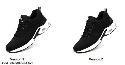 Steel Toe Safety Shoes Men Women Security Protection Work Shoes Lightweight Safety Boots Air Cushion Indestructible Shoes - Badiee Stylez