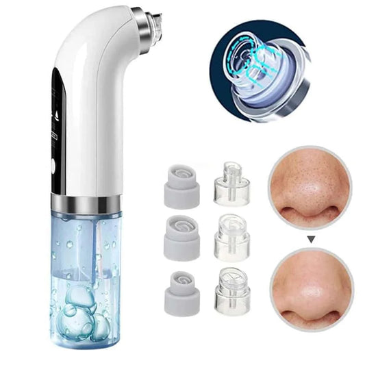 Face Beauty Pore Vacuum Facial Cleaner, Blackhead Remover, USB Charging Water Circulation Facial Cleaning Tool WHITE
