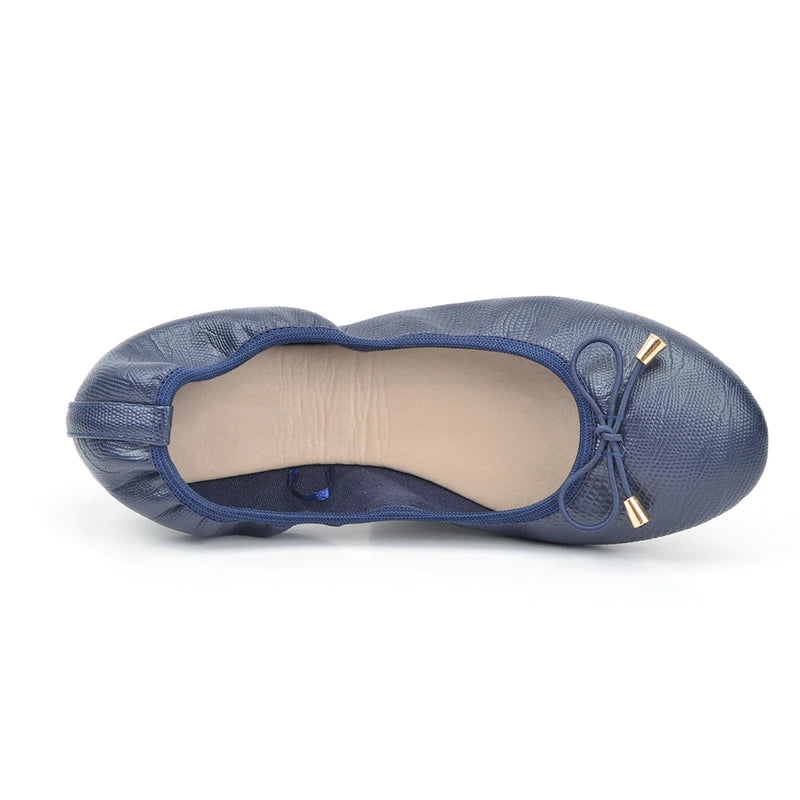 Cosysusy Women's Metallic Ballet Shoes, Casual Soft Sole Flat Shoes, Lightweight & Comfortable Slip On Shoes